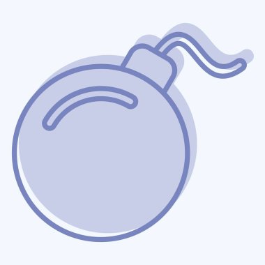 Simge bombası. Askeri sembolle ilgili. İki ton stili. dizayn edilebilir