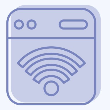 Simge Tarayıcı. Wifi sembolüyle ilgili. İki ton stili. dizayn edilebilir