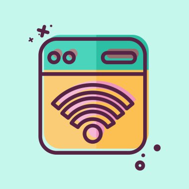 Simge Tarayıcı. Wifi sembolüyle ilgili. MBE tarzı. dizayn edilebilir