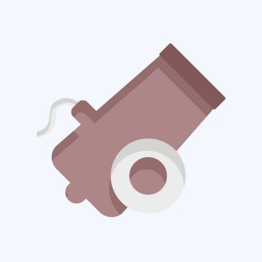 Simge Mermisi. Askeri sembolle ilgili. Düz stil. dizayn edilebilir 1