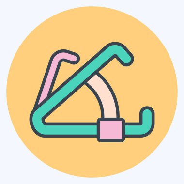 Simge Kaliper. Kozmetoloji sembolüyle ilgili. renk arkadaşı stili. dizayn edilebilir