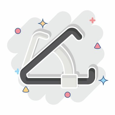 Simge Kaliper. Kozmetoloji sembolüyle ilgili. Çizgi roman. dizayn edilebilir