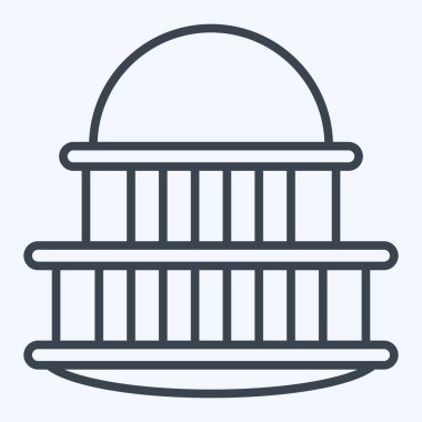 Icon Capitol. House sembolüyle ilgili. Sıra tarzı. dizayn edilebilir