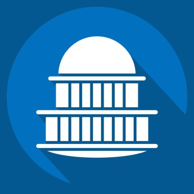 Icon Capitol. House sembolüyle ilgili. Uzun gölge tarzı. dizayn edilebilir
