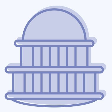 Icon Capitol. House sembolüyle ilgili. İki ton stili. dizayn edilebilir