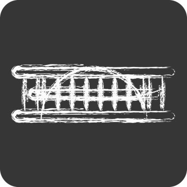 Icon Capitol. House sembolüyle ilgili. Tebeşir stili. dizayn edilebilir