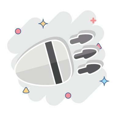 Simge Araba Işığı. Işık sembolüyle ilgili. Çizgi roman. dizayn edilebilir