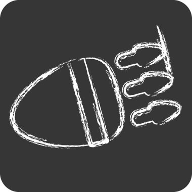 Simge Araba Işığı. Işık sembolüyle ilgili. Tebeşir stili. dizayn edilebilir