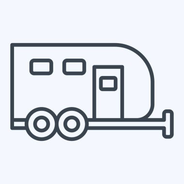 İkon Karavanı. House sembolüyle ilgili. Sıra tarzı. dizayn edilebilir