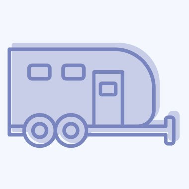 İkon Karavanı. House sembolüyle ilgili. İki ton stili. dizayn edilebilir