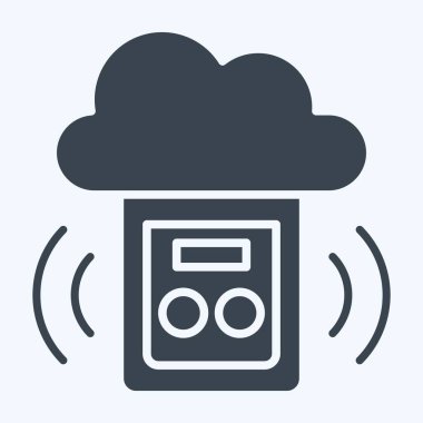 Simge Karbon Monoksit Detektörü. İç Güvenlik sembolüyle ilgili. Kabartma biçimi