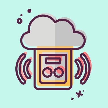 Simge Karbon Monoksit Detektörü. İç Güvenlik sembolüyle ilgili. MBE biçimi