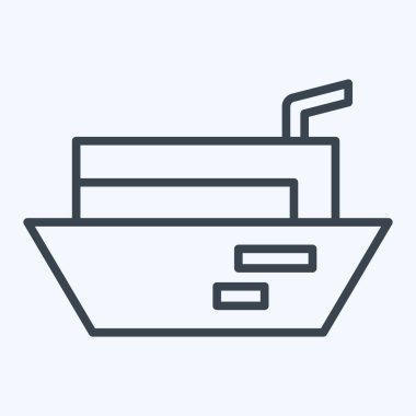 Simge Kargo Mavnası. Ulaşım sembolüyle ilgili. Sıra tarzı. dizayn edilebilir