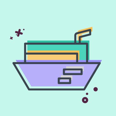 Simge Kargo Mavnası. Ulaşım sembolüyle ilgili. MBE tarzı. dizayn edilebilir