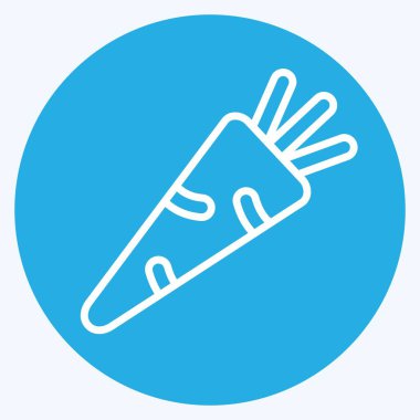 Simge Havucu. Meyve ve Sebze Sembolü ile ilgili. Mavi gözlü. düzenlenebilir