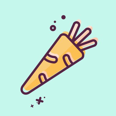 Simge Havucu. Meyve ve Sebze Sembolü ile ilgili. MBE tarzı. düzenlenebilir