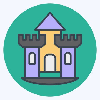 Simge Kalesi. House sembolüyle ilgili. renk arkadaşı stili. dizayn edilebilir