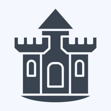 Simge Kalesi. House sembolüyle ilgili. Kabartma tarzı. dizayn edilebilir