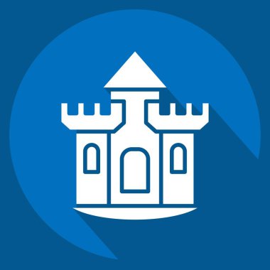 Simge Kalesi. House sembolüyle ilgili. Uzun gölge tarzı. dizayn edilebilir