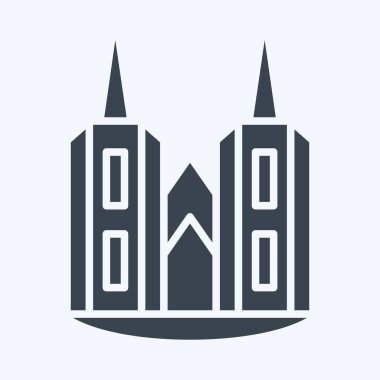 Simge Katedrali. House sembolüyle ilgili. Kabartma tarzı. dizayn edilebilir