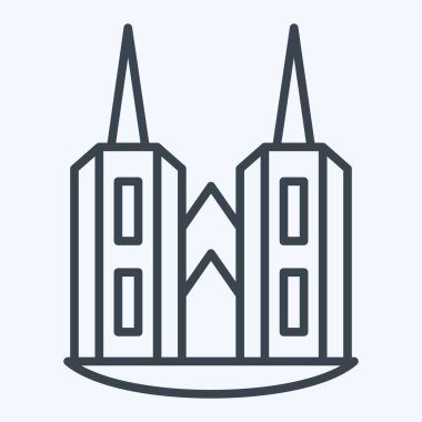 Simge Katedrali. House sembolüyle ilgili. Sıra tarzı. dizayn edilebilir