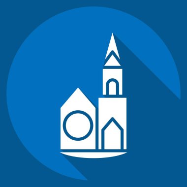 Simge Şapeli. House sembolüyle ilgili. Uzun gölge tarzı. dizayn edilebilir