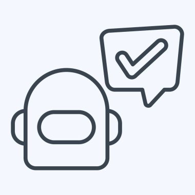 Simge Chatbot. Konuşma sembolüyle ilgili. Sıra tarzı. dizayn edilebilir