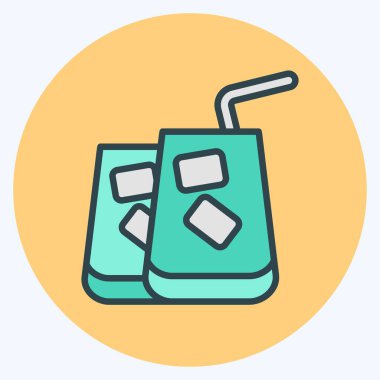 Simge Kuyruk. Hawaii sembolüyle ilgili. renk arkadaşı stili. dizayn edilebilir