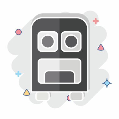 Simge Komuta Merkezi. Askeri sembolle ilgili. Çizgi roman. dizayn edilebilir