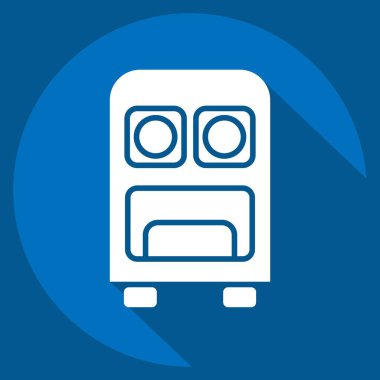 Simge Komuta Merkezi. Askeri sembolle ilgili. Uzun gölge tarzı. dizayn edilebilir