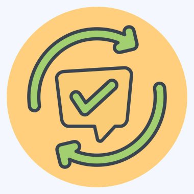 Simge Yorumları. Konuşma sembolüyle ilgili. renk arkadaşı stili. dizayn edilebilir