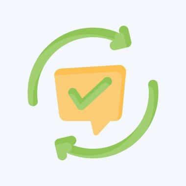 Simge Yorumları. Konuşma sembolüyle ilgili. Düz stil. dizayn edilebilir