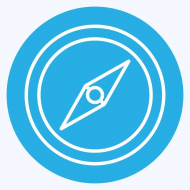 Simge Pusula. Konum sembolüyle ilgili. Mavi gözlü. dizayn edilebilir