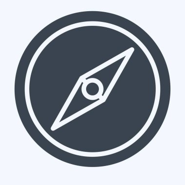 Simge Pusula. Konum sembolüyle ilgili. Kabartma tarzı. dizayn edilebilir