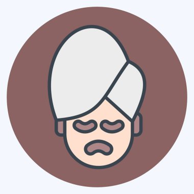 Simge Birleşim Plastiği. Kozmetoloji sembolüyle ilgili. renk arkadaşı stili. dizayn edilebilir