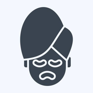 Simge Birleşim Plastiği. Kozmetoloji sembolüyle ilgili. Kabartma tarzı. dizayn edilebilir