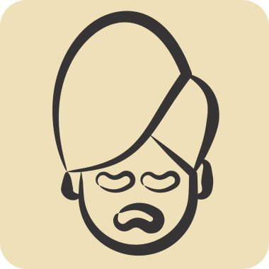 Simge Birleşim Plastiği. Kozmetoloji sembolüyle ilgili. El çizimi tarzı. dizayn edilebilir