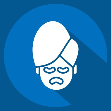 Simge Birleşim Plastiği. Kozmetoloji sembolüyle ilgili. Uzun gölge tarzı. dizayn edilebilir