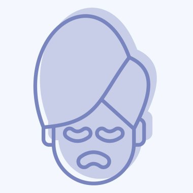 Simge Birleşim Plastiği. Kozmetoloji sembolüyle ilgili. İki ton stili. dizayn edilebilir