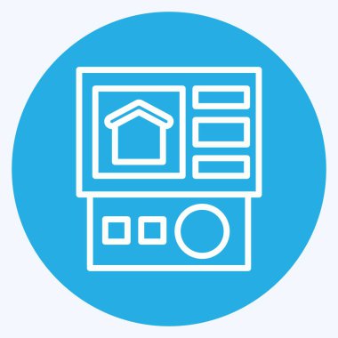 Simge Kontrol Paneli. İç Güvenlik sembolüyle ilgili. mavi gözler tarzı