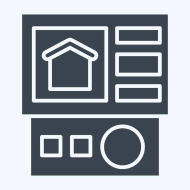 Simge Kontrol Paneli. İç Güvenlik sembolüyle ilgili. Kabartma biçimi