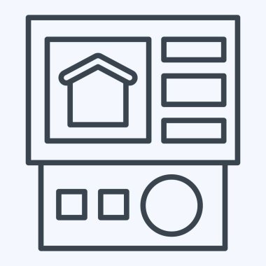 Simge Kontrol Paneli. İç Güvenlik sembolüyle ilgili. satır biçimi