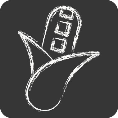 İkon Mısır. Meyve ve Sebze Sembolü ile ilgili. Tebeşir stili. düzenlenebilir