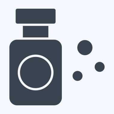 Simgesel Kozmetik Uyuşturucu. Kozmetoloji sembolüyle ilgili. Kabartma tarzı. dizayn edilebilir