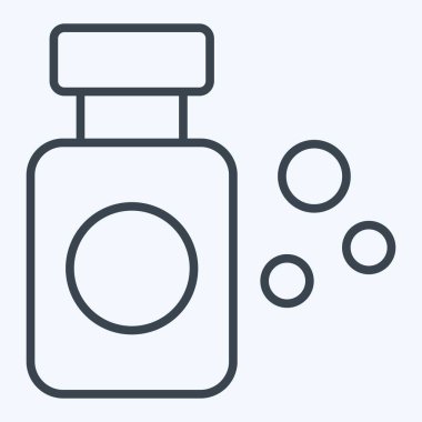 Simgesel Kozmetik Uyuşturucu. Kozmetoloji sembolüyle ilgili. Sıra tarzı. dizayn edilebilir