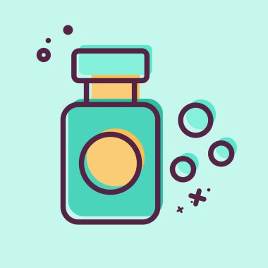 Simgesel Kozmetik Uyuşturucu. Kozmetoloji sembolüyle ilgili. MBE tarzı. dizayn edilebilir