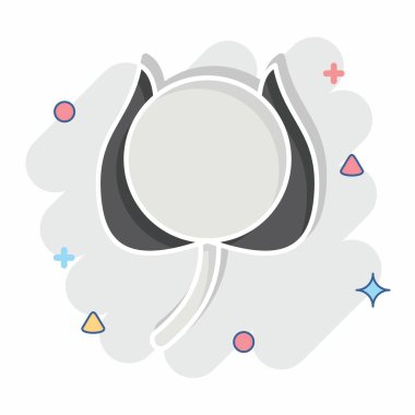 Simge Cotton. Yatak sembolü ile ilgili. Çizgi roman. dizayn edilebilir