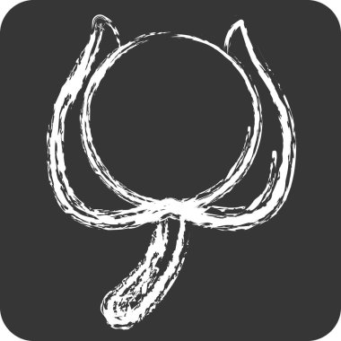 Simge Cotton. Yatak sembolü ile ilgili. Tebeşir stili. dizayn edilebilir