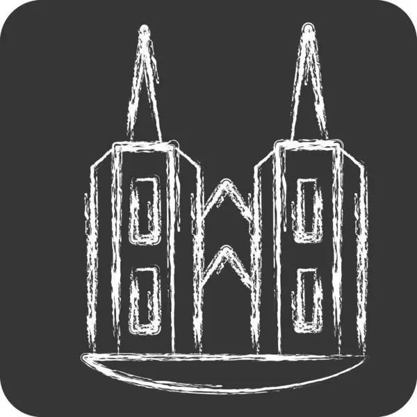 Simge Katedrali. House sembolüyle ilgili. Tebeşir stili. dizayn edilebilir