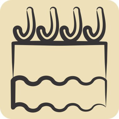 Simge Kraker Cildi. Kozmetoloji sembolüyle ilgili. El çizimi tarzı. dizayn edilebilir